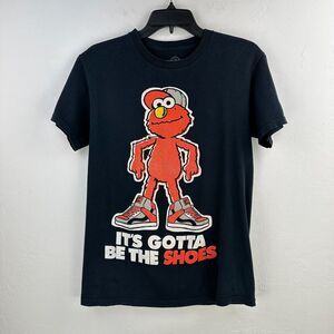Sesame Street Tshirt Mens S Black Red Cotton Its Gotta Be The Shoes Short Sleeve